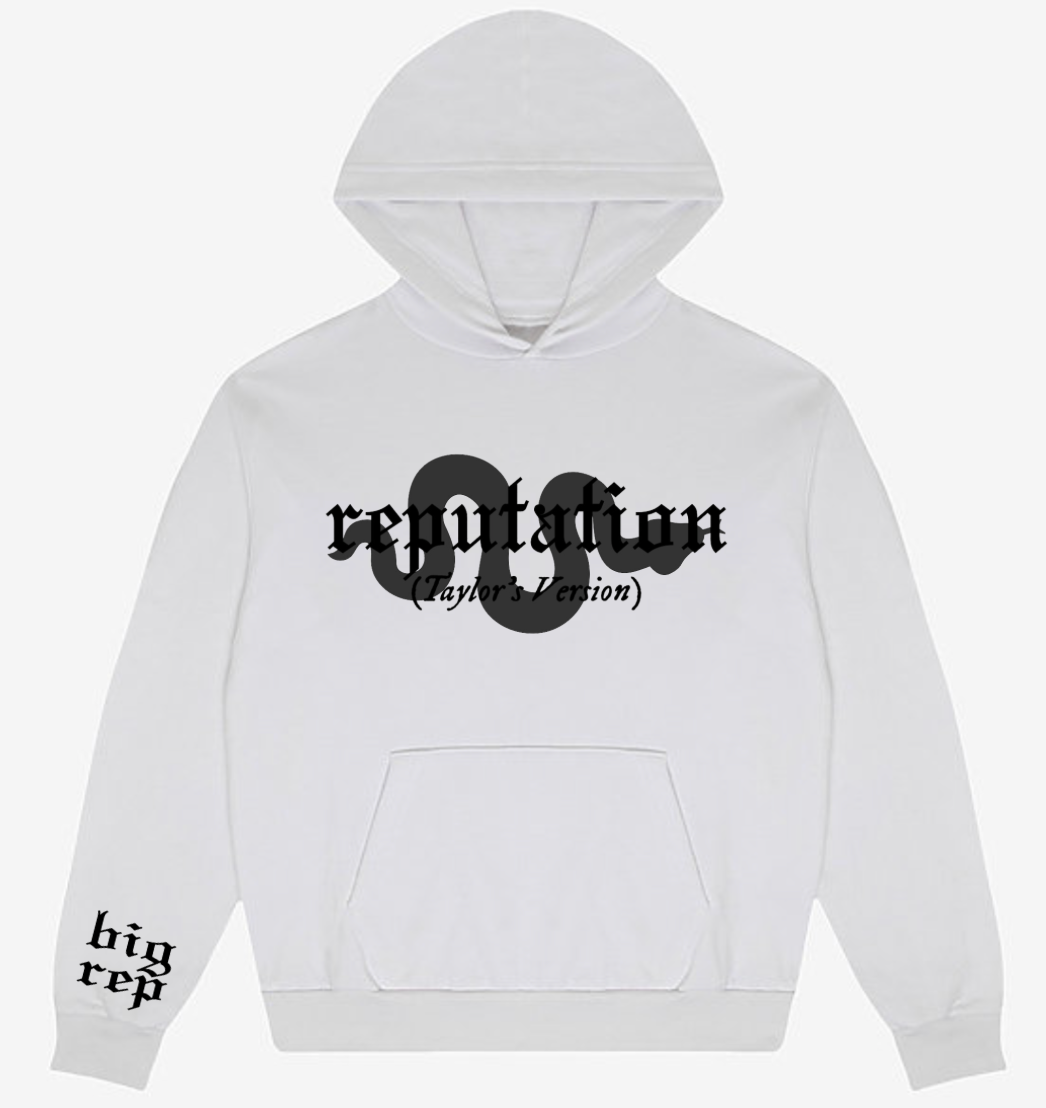 White sales reputation hoodie