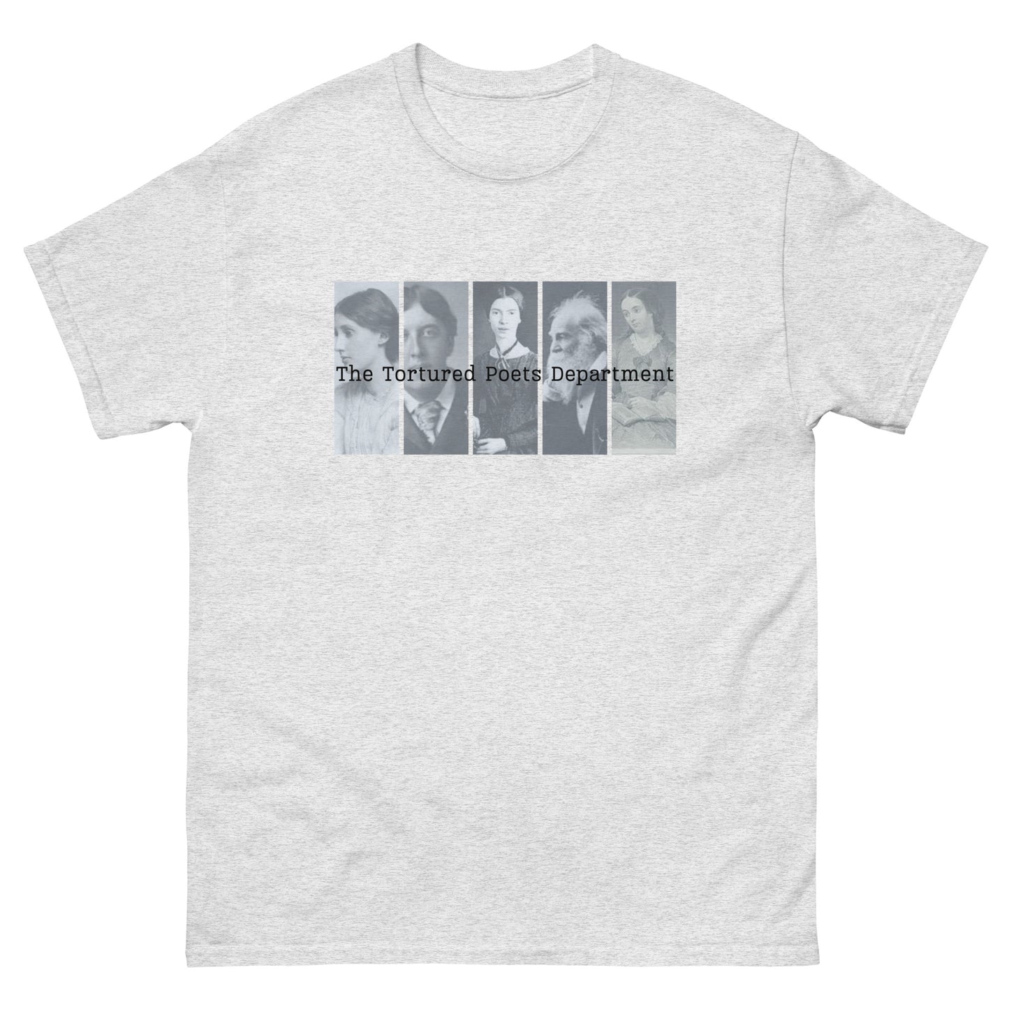 Tortured Poets Department Shirt Feat OG Tortured Poets: Virginia Woolf, Oscar Wilde, Emily Dickinson, Walt Whitman, & Margaret Fuller