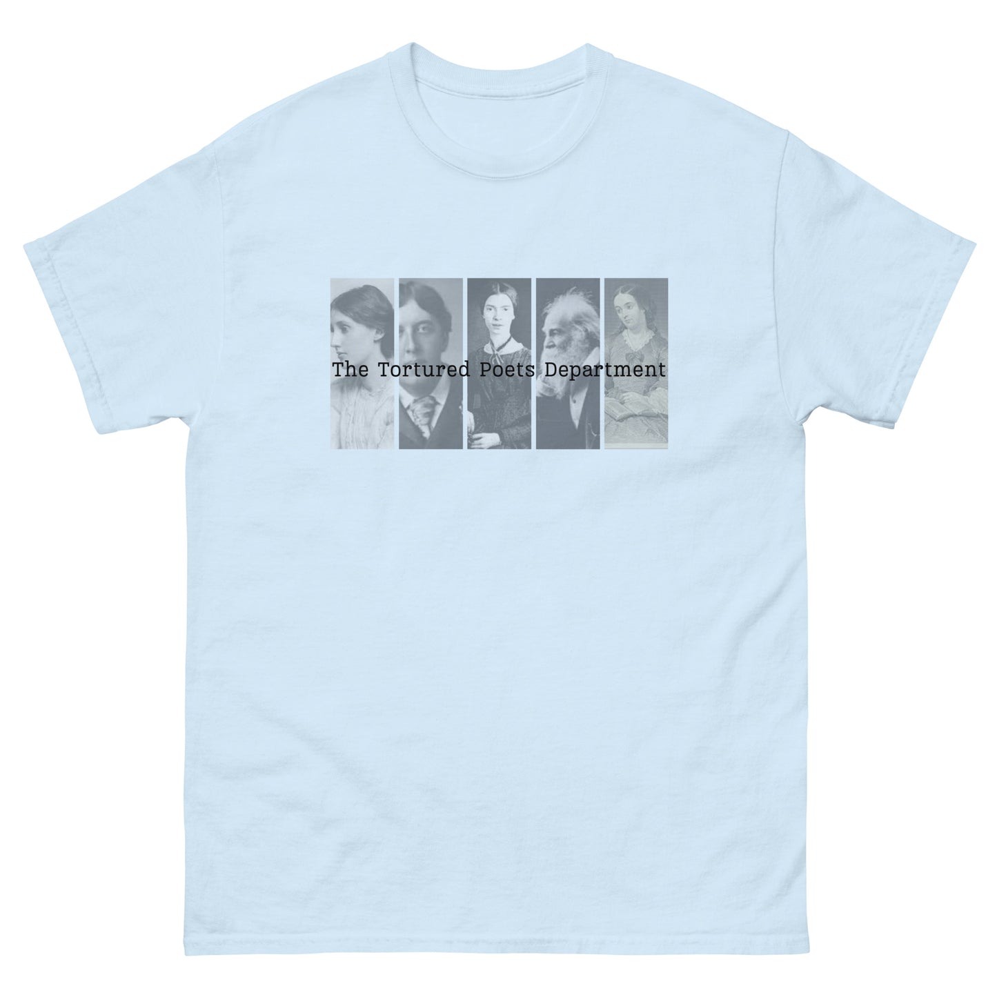 Tortured Poets Department Shirt Feat OG Tortured Poets: Virginia Woolf, Oscar Wilde, Emily Dickinson, Walt Whitman, & Margaret Fuller