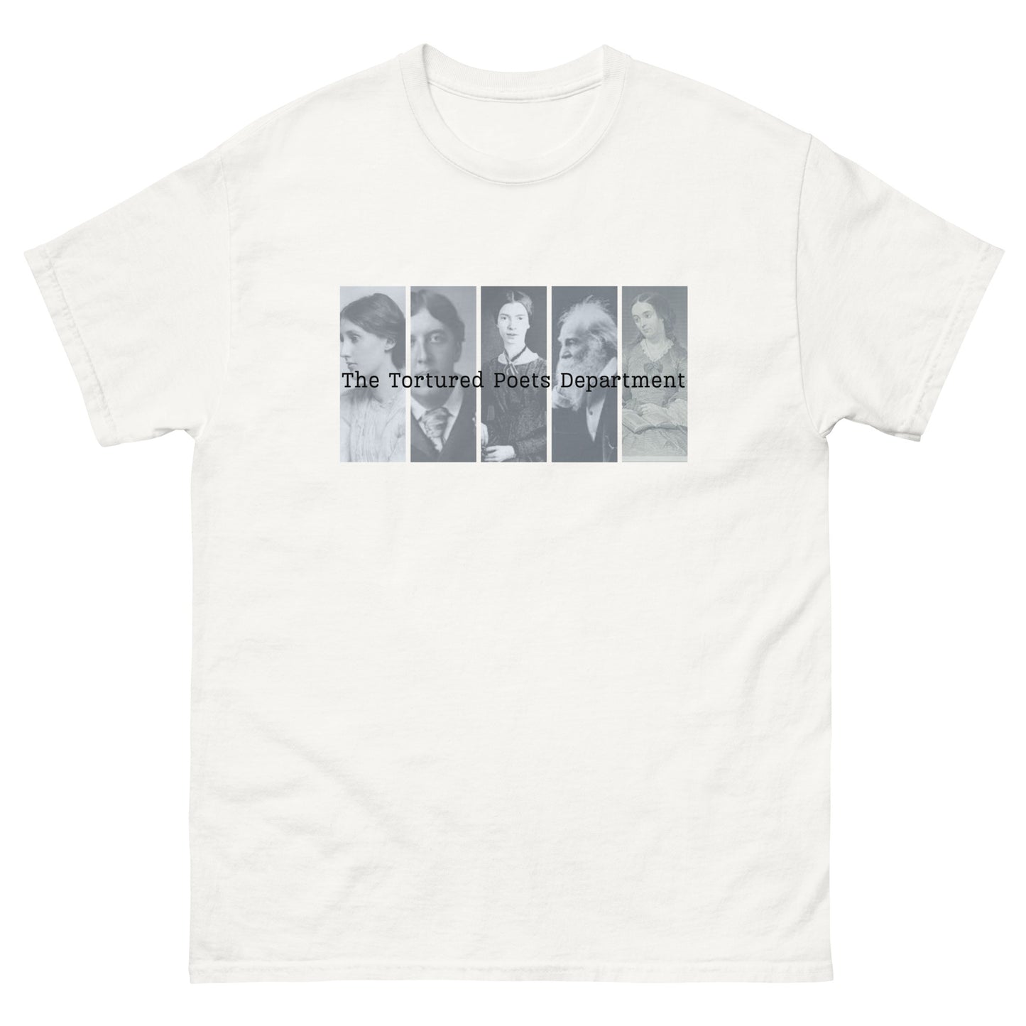 Tortured Poets Department Shirt Feat OG Tortured Poets: Virginia Woolf, Oscar Wilde, Emily Dickinson, Walt Whitman, & Margaret Fuller