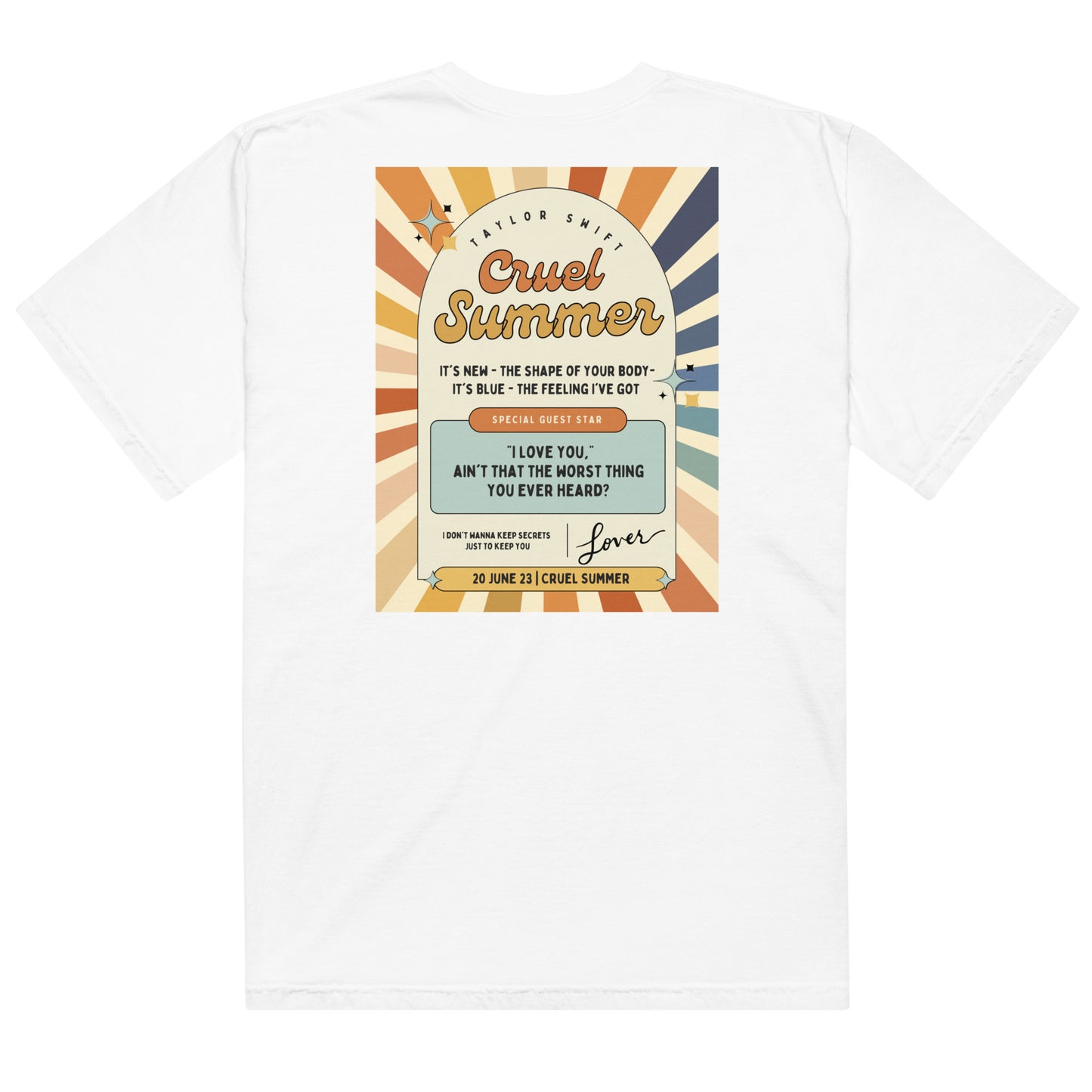 Actual Fan Made Merch: Cruel Summer Men’s garment-dyed heavyweight t-shirt