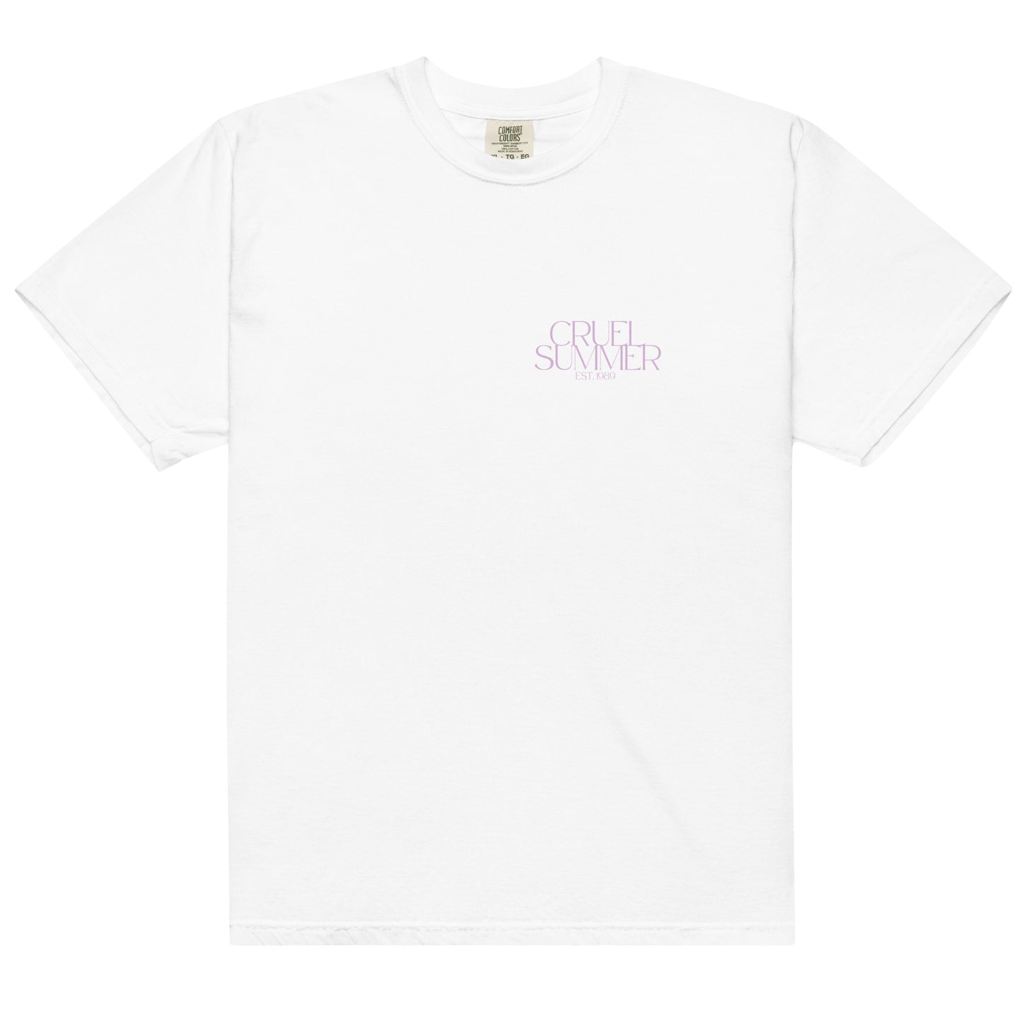 Actual Fan Made Merch: Cruel Summer with logo front Comfort Colors Men’s garment-dyed heavyweight t-shirt