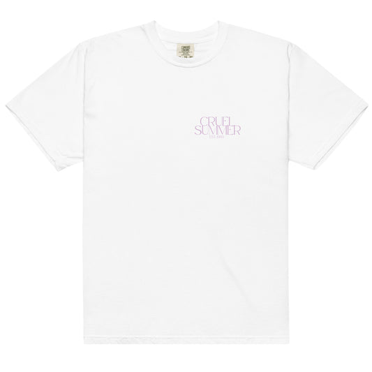 Actual Fan Made Merch: Cruel Summer with logo front Comfort Colors Men’s garment-dyed heavyweight t-shirt