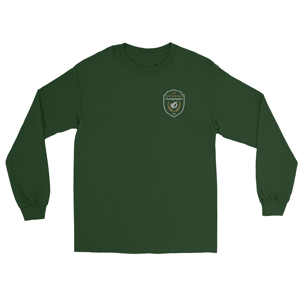 The Tortured Poets Department University Embroidered Logo Men’s Long Sleeve Shirt