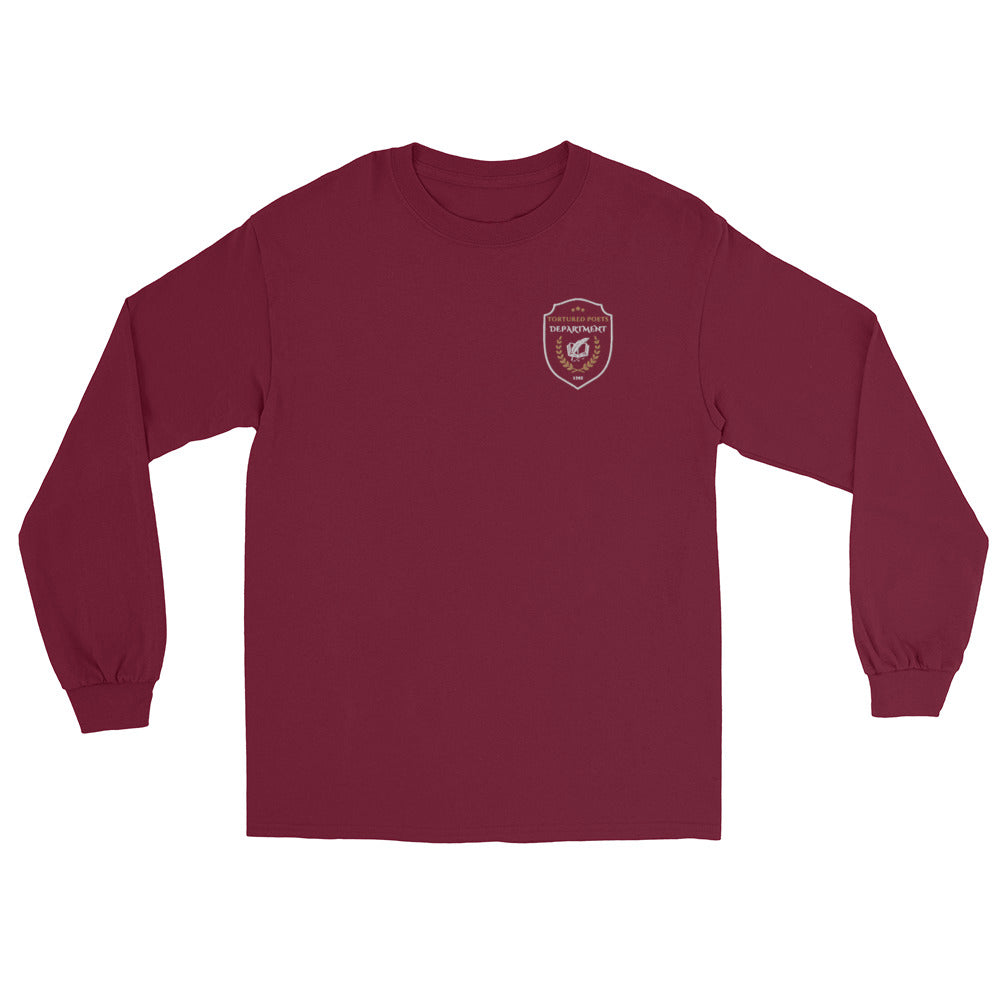The Tortured Poets Department University Embroidered Logo Men’s Long Sleeve Shirt