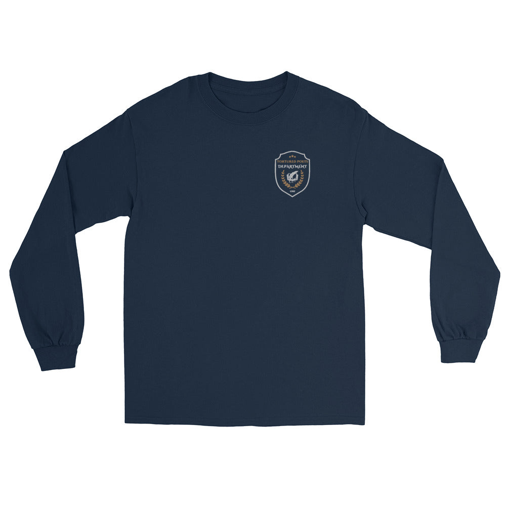The Tortured Poets Department University Embroidered Logo Men’s Long Sleeve Shirt