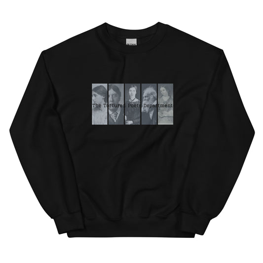 Tortured Poets Department Gilden Sweatshirt Feat OG Tortured Poets: Virginia Woolf, Oscar Wilde, Emily Dickinson, Walt Whitman, & Margaret Fuller Unisex Sweatshirt