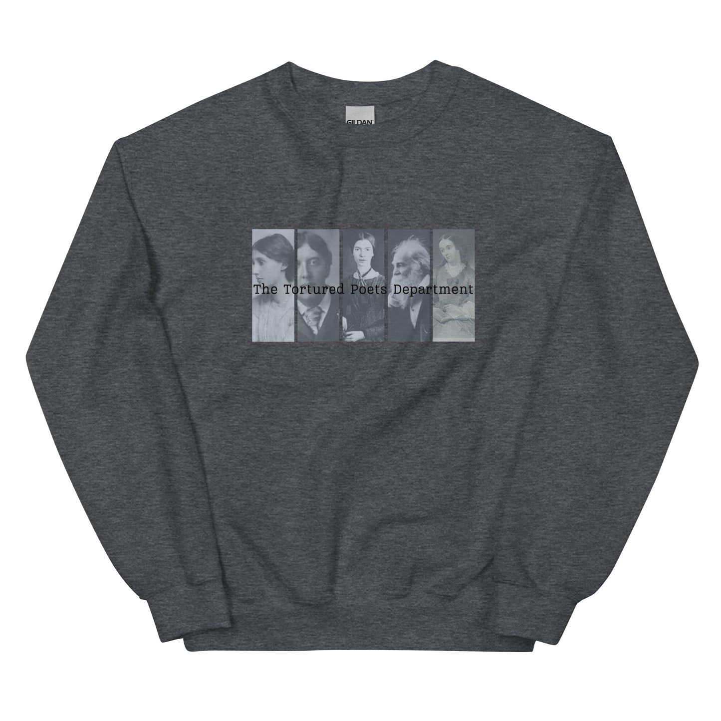 Tortured Poets Department Gilden Sweatshirt Feat OG Tortured Poets: Virginia Woolf, Oscar Wilde, Emily Dickinson, Walt Whitman, & Margaret Fuller Unisex Sweatshirt