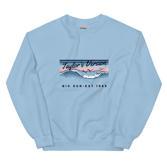 Actual Fan Made Merch: Rose Garden Pink Edition -- 1989 Taylor's Version Big Sur Crewneck