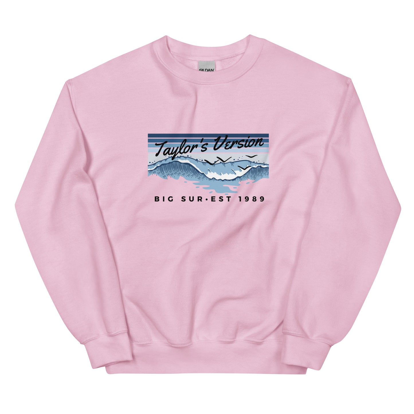 Actual Fan Made Merch: Crystal Skies Blue Edition -- 1989 Taylor's Version Big Sur Crewneck