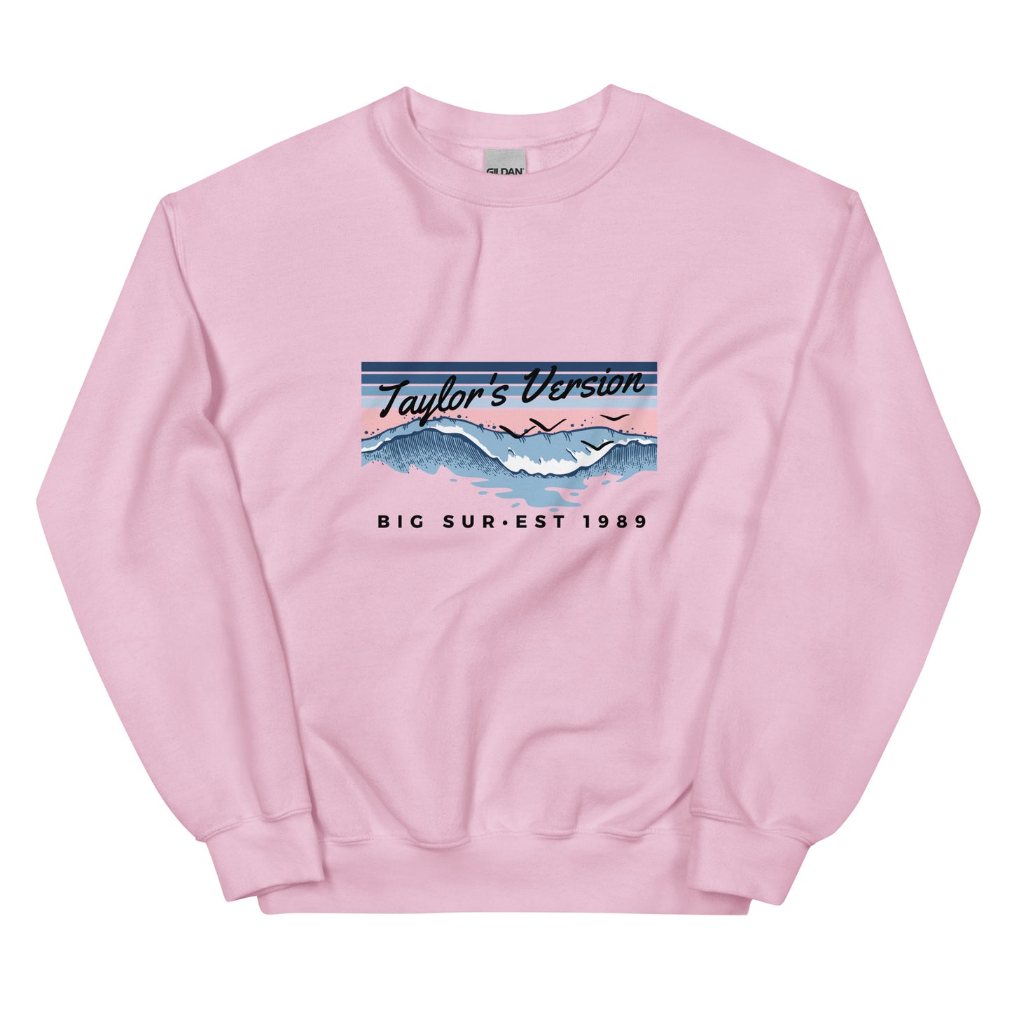 Actual Fan Made Merch: Rose Garden Pink Edition -- 1989 Taylor's Version Big Sur Crewneck
