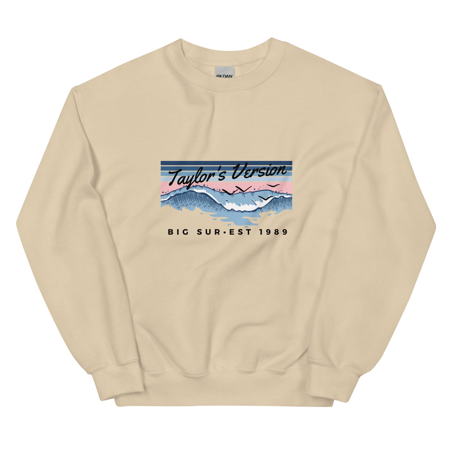 Actual Fan Made Merch: Rose Garden Pink Edition -- 1989 Taylor's Version Big Sur Crewneck