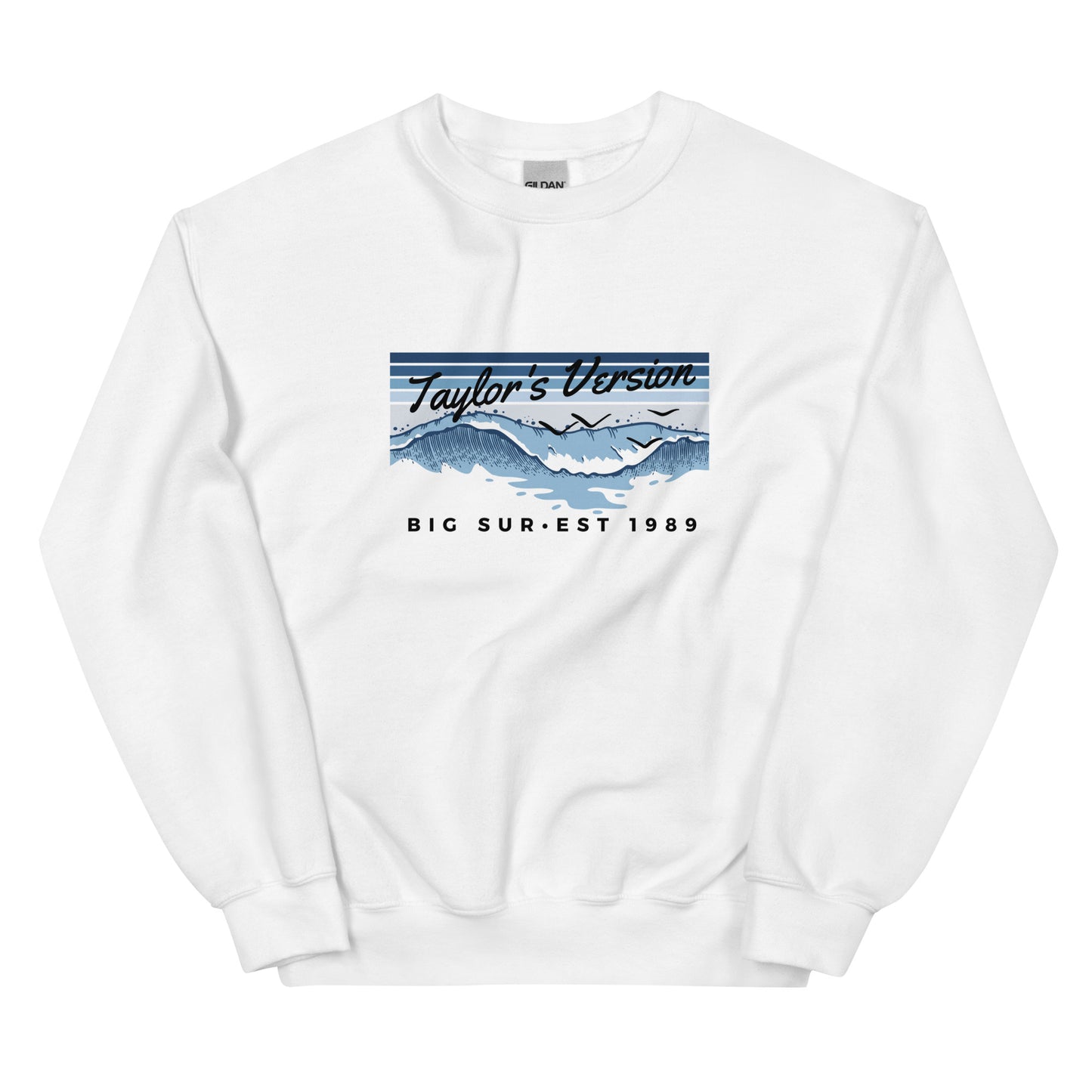 Actual Fan Made Merch: Crystal Skies Blue Edition -- 1989 Taylor's Version Big Sur Crewneck