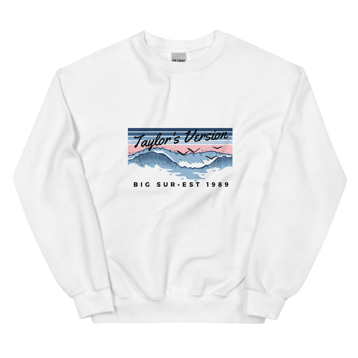 Actual Fan Made Merch: Rose Garden Pink Edition -- 1989 Taylor's Version Big Sur Crewneck