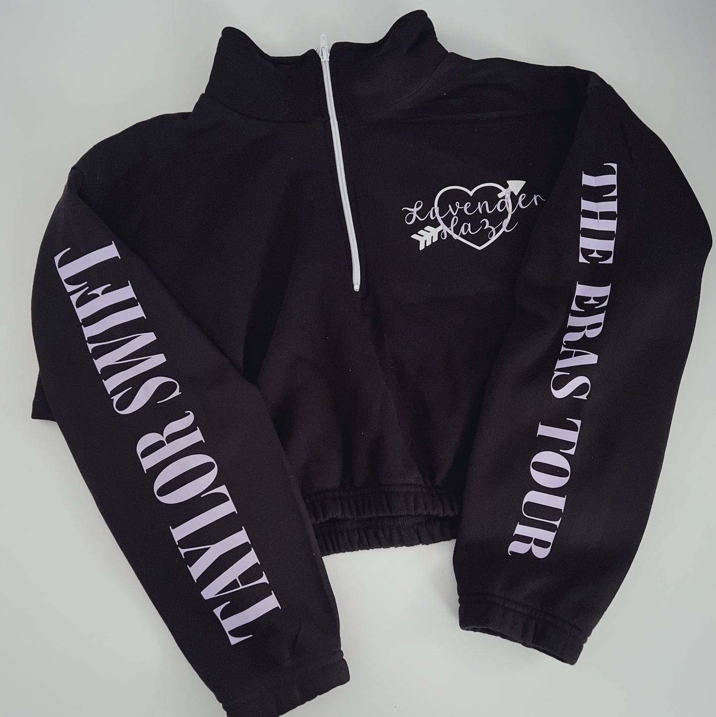 Actual Fan Made Merch: Lavender Haze Cropped Quarter Zip | Fan Merch