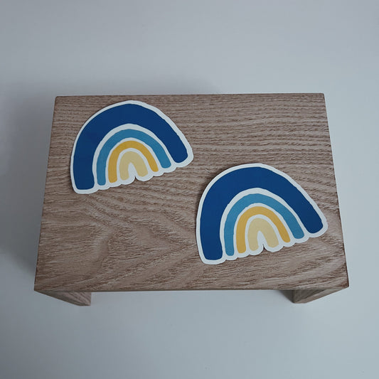 Forest Witch Blue And Yellow Rainbow Pride Sticker, Pride Sticker, Ukrainian LGBT Pride Decal, Ukrainian Sticker, LGBTQIA+ Pride Solidarity