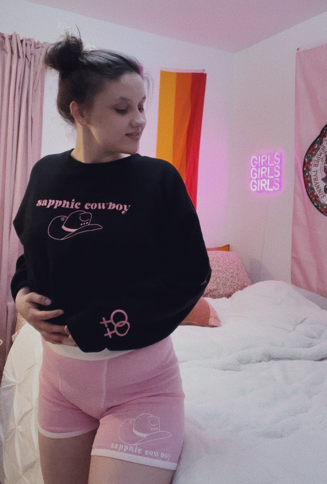 Sapphic Cowboy x LA Apparel Boxer Briefs, Woxer or TomboyX Dupe, Pride Month lesbian, WLW, bisexual pride, unisex clothing