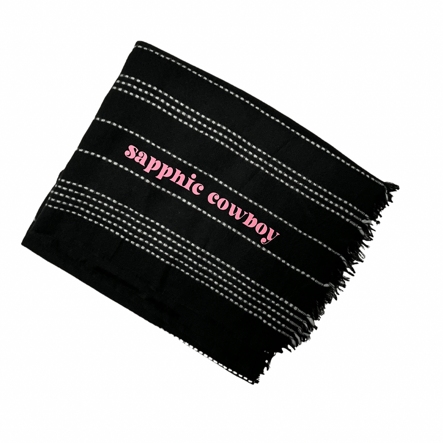 Sapphic Cowboy Throw Blanket FREE GIFT WITH PURCHASE CROPPED OR UNISEX SAPPIC COWBOY SWEATSHIRT, LAST CALL