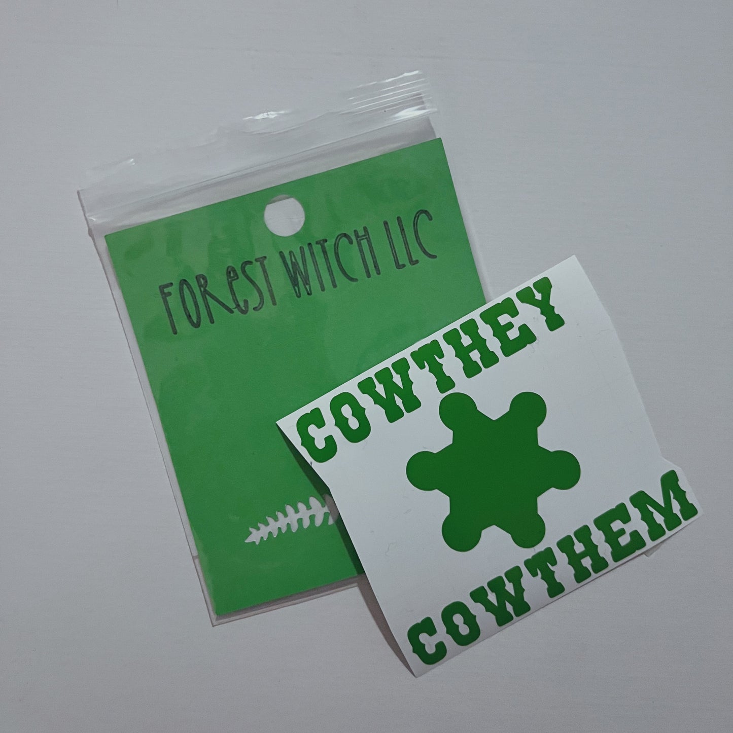 Vinyl/Permanent Sticker | Cowthey / Cowthem Sheriff Star | Sapphic Cowboy®