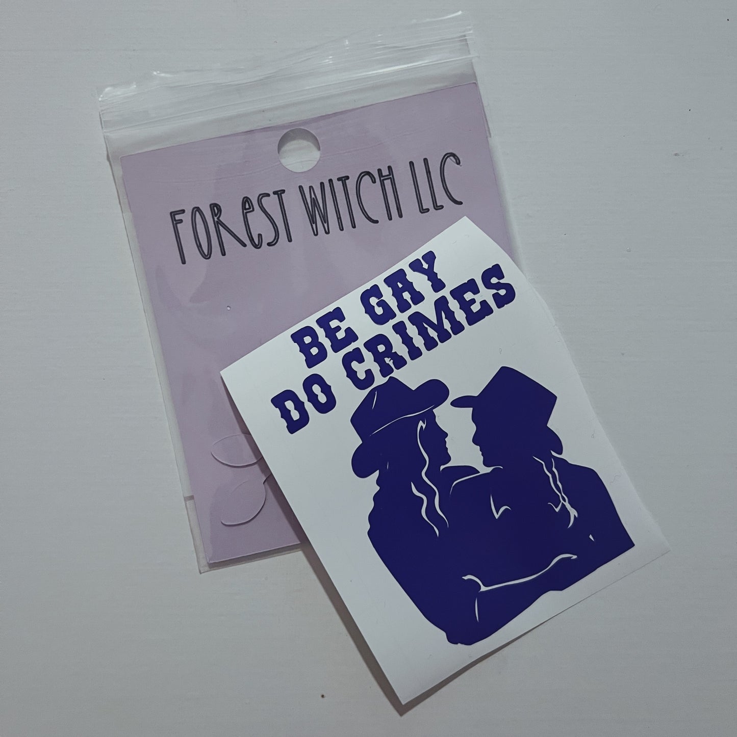 Vinyl/Permanent Sticker | Be Gay Do Crimes | Sapphic Cowboy®