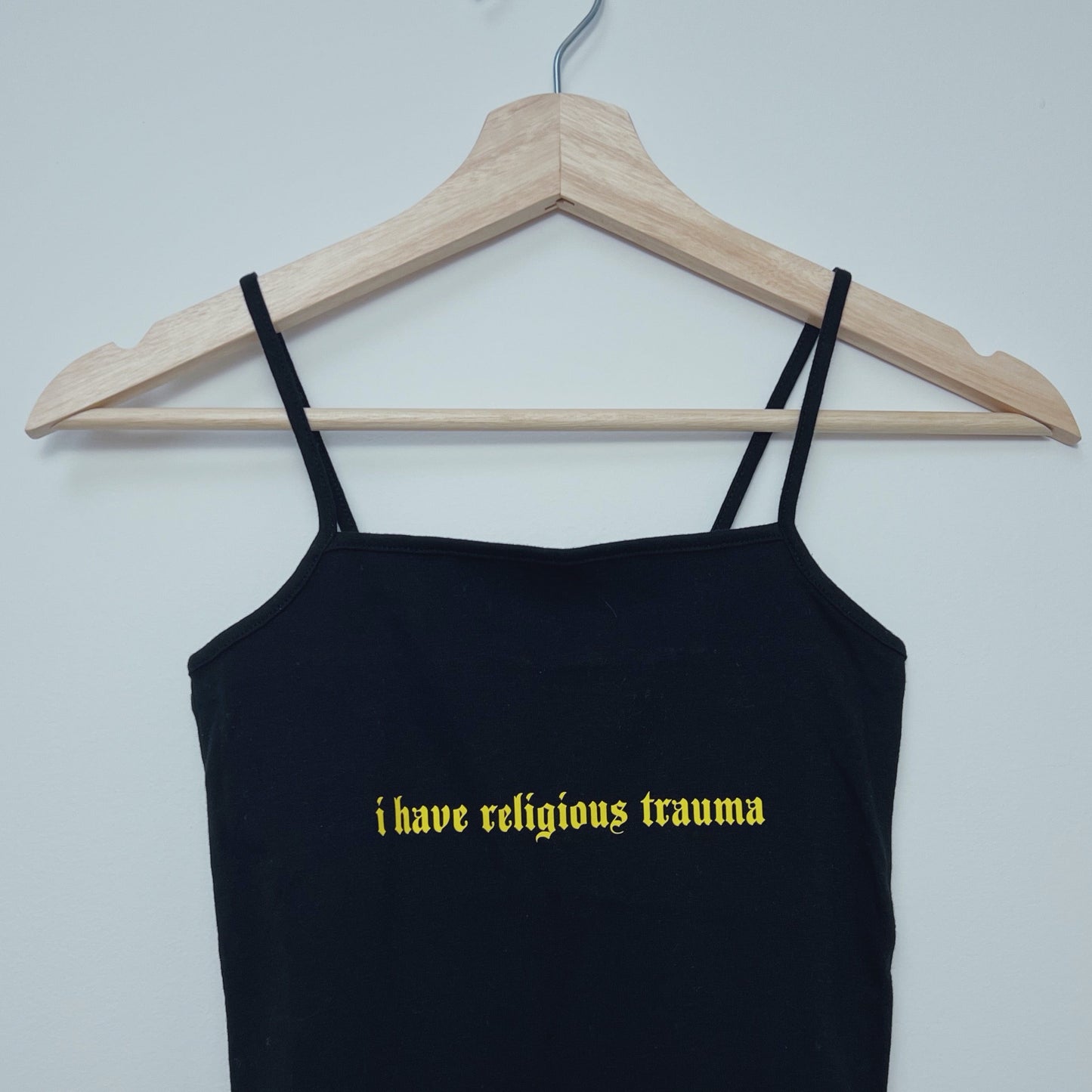 I have religious trauma tank top LAST CALL