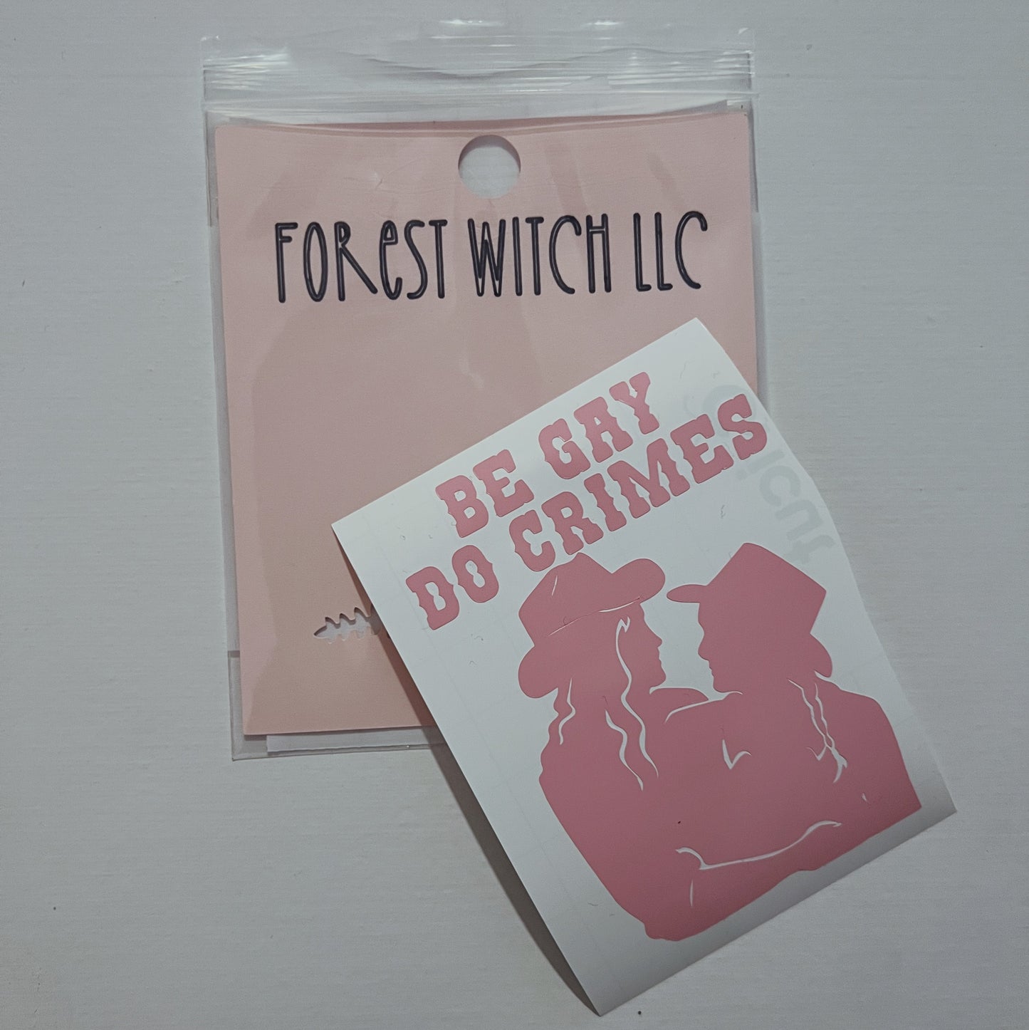 Vinyl/Permanent Sticker | Be Gay Do Crimes | Sapphic Cowboy®