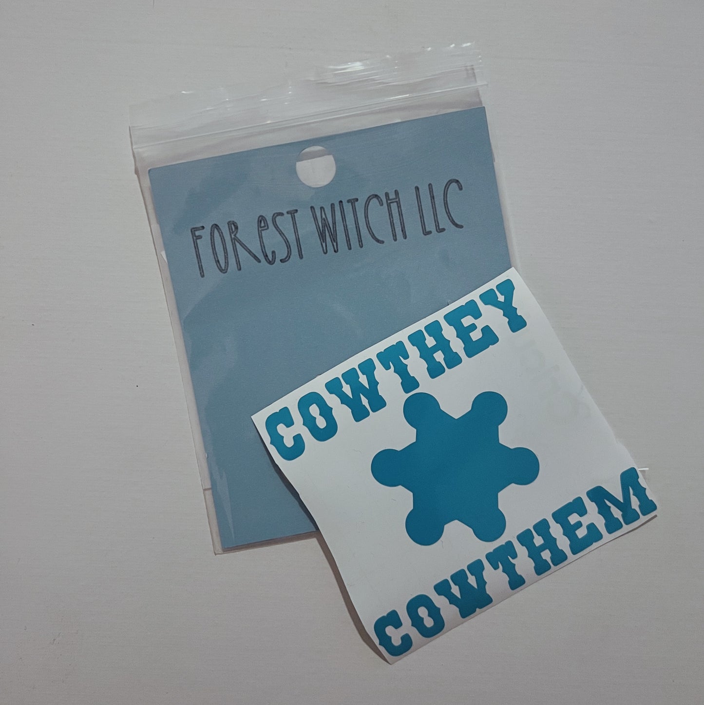 Vinyl/Permanent Sticker | Cowthey / Cowthem Sheriff Star | Sapphic Cowboy®