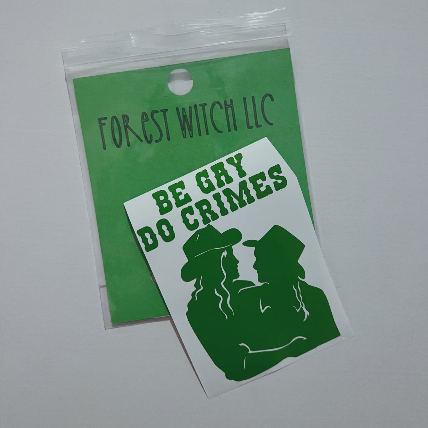 Vinyl/Permanent Sticker | Be Gay Do Crimes | Sapphic Cowboy®