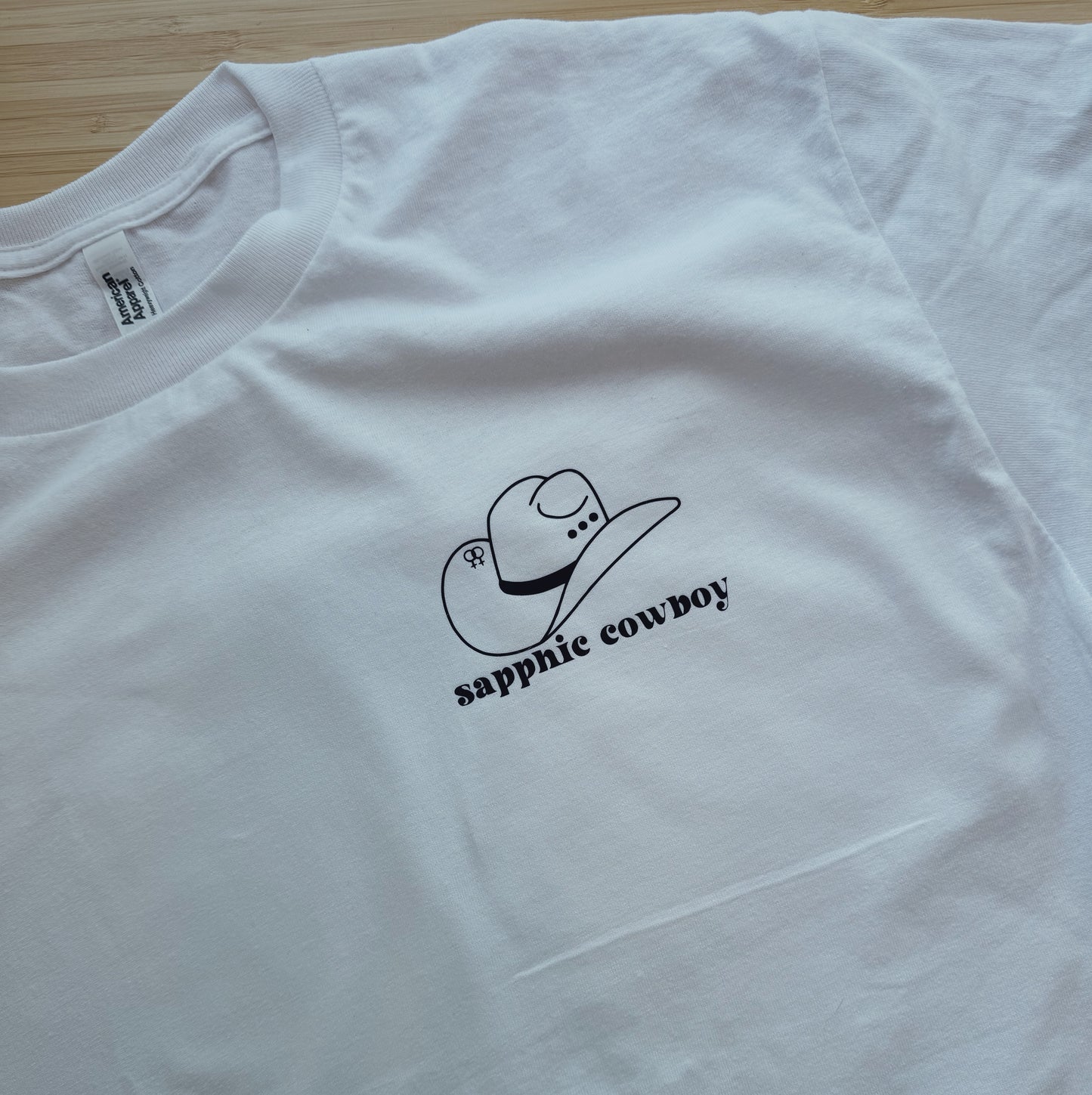 Sapphic Cowboy® x American Apparel Unisex T-Shirt | LAST CALL — only size large — Limited Quantity