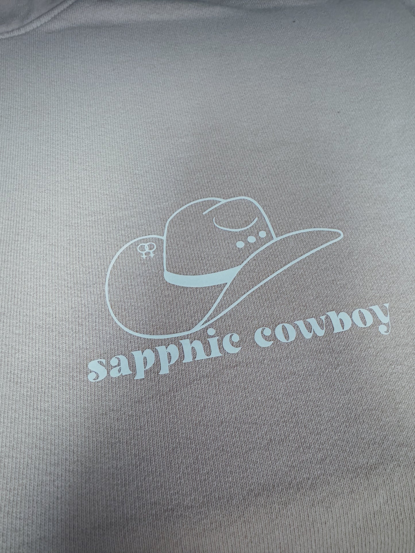 Sapphic Cowboy x LA Apparel Tan Hoodie | LAST CALL XL