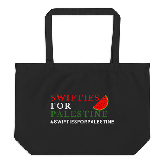 #SwiftiesForPalestine Large Tote Bag