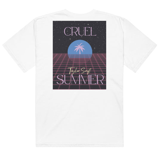 Actual Fan Made Merch: Cruel Summer with logo front Comfort Colors Men’s garment-dyed heavyweight t-shirt
