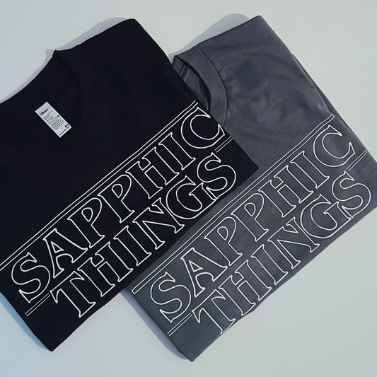 Sapphic Things Black OR Grey Crop T shirt